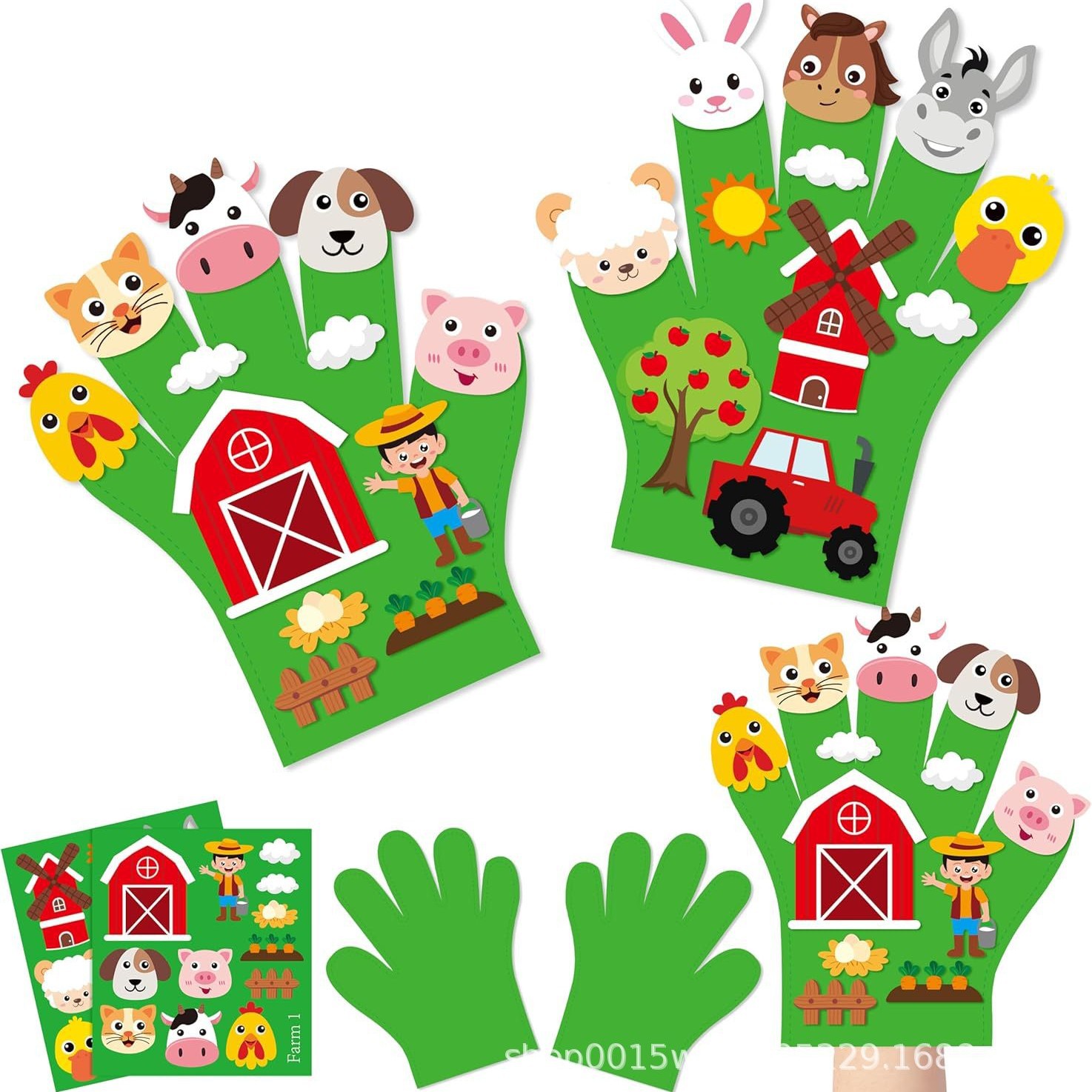 New Felt Story Finger Puppet Art Craft Educational Gift, Early Learning Role Play
