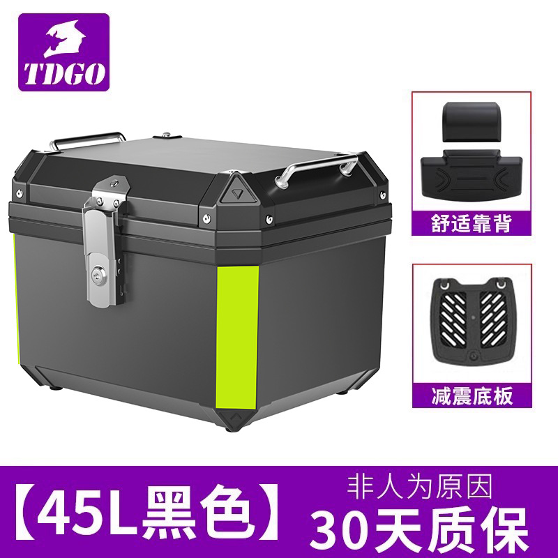 Caja trasera de motocicleta de gran capacidad no aleación de aluminio caja trasera de herramientas de scooter para vehículos eléctricos caja trasera universal