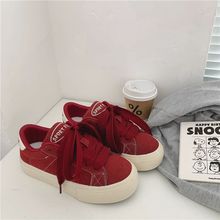 2025春季新款百搭帆布鞋女ins潮运动鞋磨砂皮韩版原宿学生滑板鞋