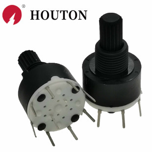 RS16 16MM rotary band switch 1 knife 2 knives 3/4/5/6/8 gear 15 flower shaft SR16 flower shaft