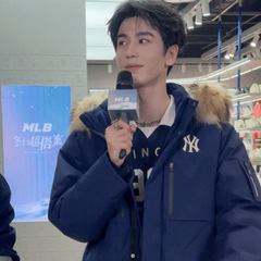 新款MLB张凌赫虞书欣同款工装大毛领羽绒服冬季加厚保暖外套