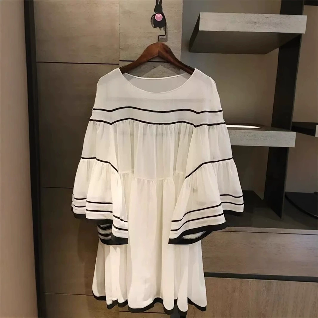 Весна и лето случайные колокол рукав Сладкий богиня платье