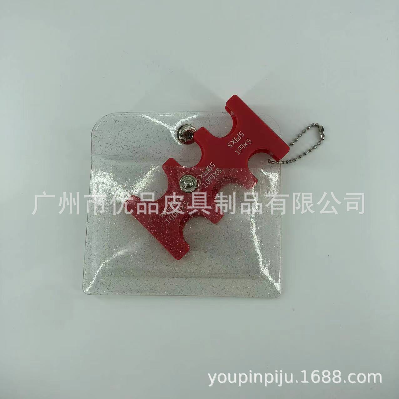 오렌지 + 글리터 카드 슬롯 PVC