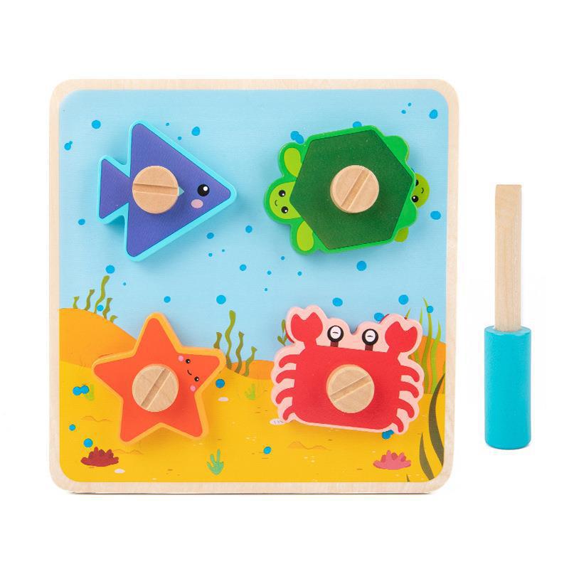 CPC Montessori niños giro tornillo forma color a juego cognitivo tuerca coche herramienta bebé educación temprana Juguetes