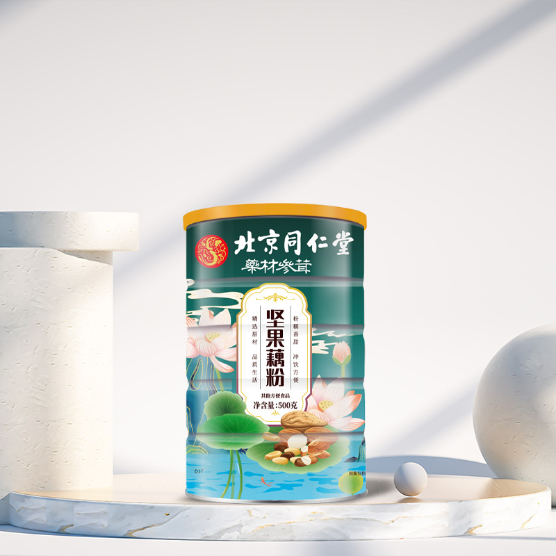 Beijing Tongrentang Nut Lotus Root Powder Internet celebrity fruit scooped chia seed powder no-cook instant meal replacement powder wholesale and delivery