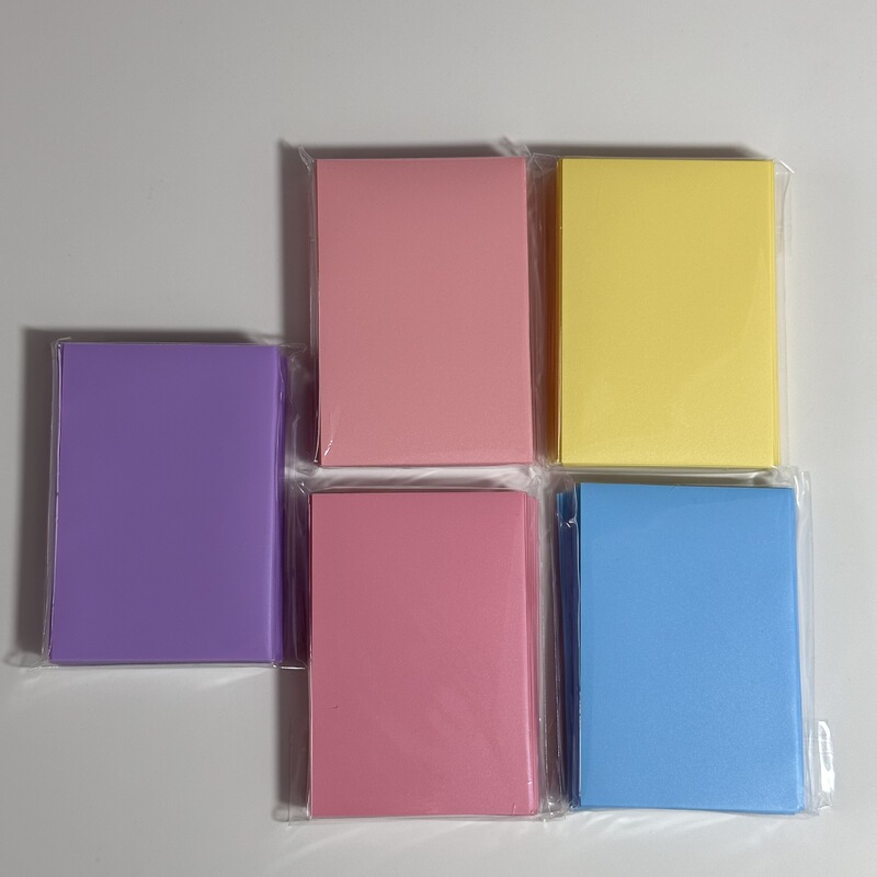 新型淡色系20糸厚さ二層カードフィルム3インチアルバム小カード保護カバーppフロストカードセット卸売り|undefined