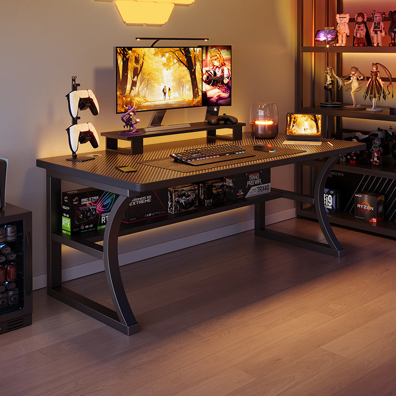 Computer Desk for Home Use, Desktop Study Desk, Gaming Desk for Streamers, E-Sports Table, Long Table for Rental Apartments, Office Desk Computer Desk for Home Use, Desktop Study Desk, Gaming Desk for Streamers, E-Sports Table, Long Table for Rental Apartments, Office Desk