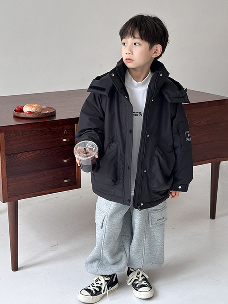 McCarthy ropa infantil chaqueta de pluma para niños invierno 2025 nuevo niño otoño invierno grueso chaqueta de invierno con capuzas cálidas