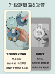 Fuguang thermos cup for children and students going to school special water cup with straw for men and women 316L stainless steel large capacity kettle