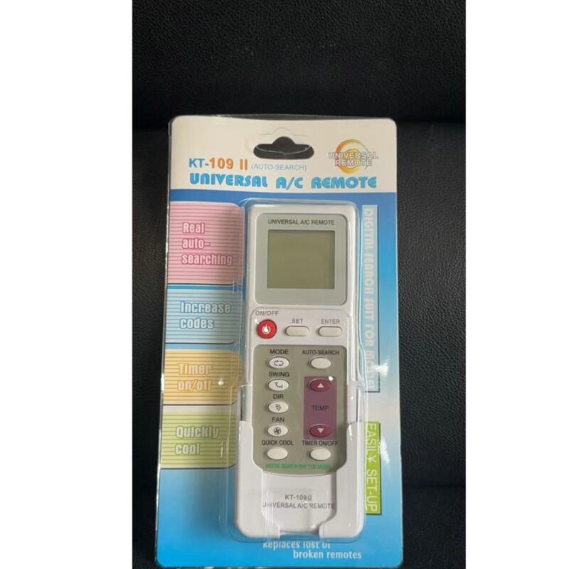 Factory-customized, cross-border KT-109AUTO universal air conditioner remote control, compatible with various brands and featuring an English interface Factory-customized, cross-border KT-109AUTO universal air conditioner remote control, compatible with various brands and featuring an English interface