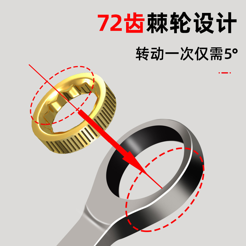 ラチェットレンチ、梅花オープンエンドレンチ、両用レンチ、双方向ラチェットクイックレンチ、自動車修理工具セット、オープンエンドレンチ|undefined