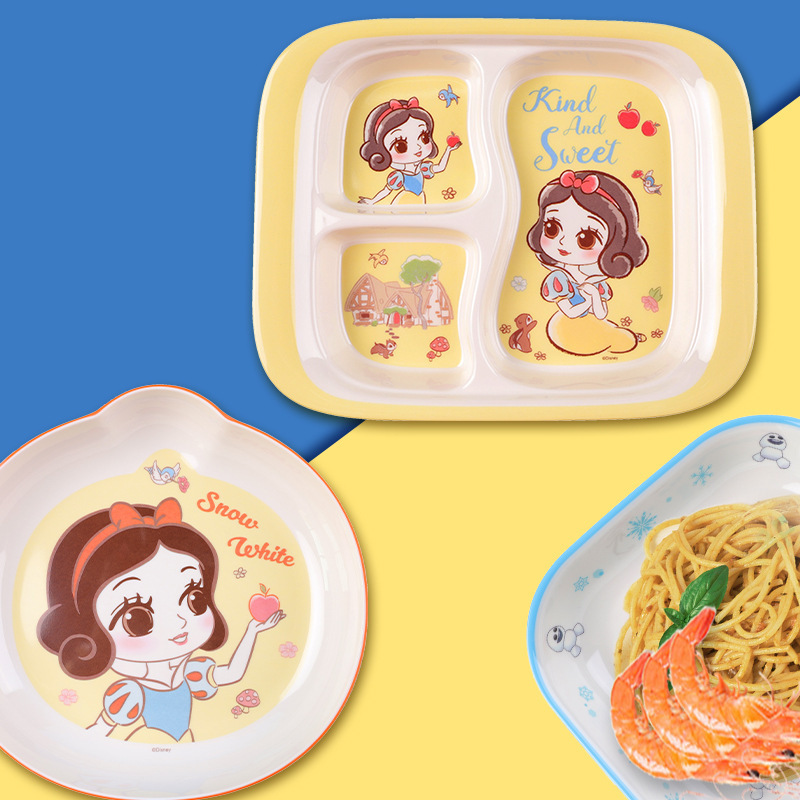 Disney Children's Divided Dinner Plates, Anti-Fall, Cartoon-Themed, for Boys and Girls, Thickened Melamine Eating Utensils Disney Children's Divided Dinner Plates, Anti-Fall, Cartoon-Themed, for Boys and Girls, Thickened Melamine Eating Utensils