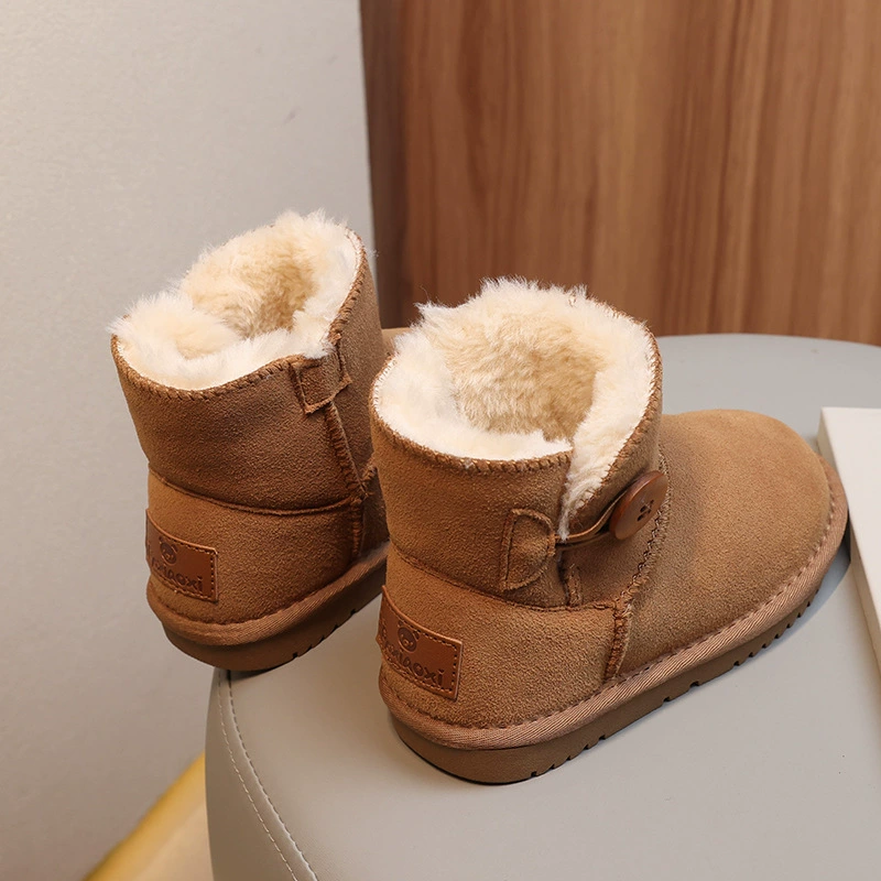 Children's boots, winter warm footwear, shoes, genuine leather