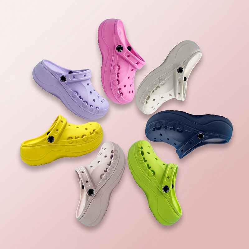 Croos Thick-Soled Baya Cloud Hole Shoes, Thick-Soled, Height-Increasing, Wear-Resistant, Breathable, Non-Slip, Summer Beach Sandals, Trendy Croos Thick-Soled Baya Cloud Hole Shoes, Thick-Soled, Height-Increasing, Wear-Resistant, Breathable, Non-Slip, Summer Beach Sandals, Trendy