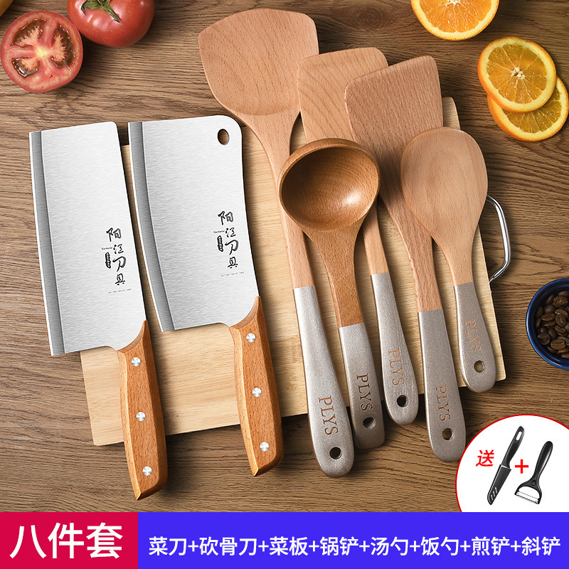 Cuchillo de tres piezas conjunto de cuchillo conjunto de tablero de cuchillo combinación dormitorio doméstico 2 en 1 cuchillo de cocina tablero de corte de cocina utensilios de cocina image 20