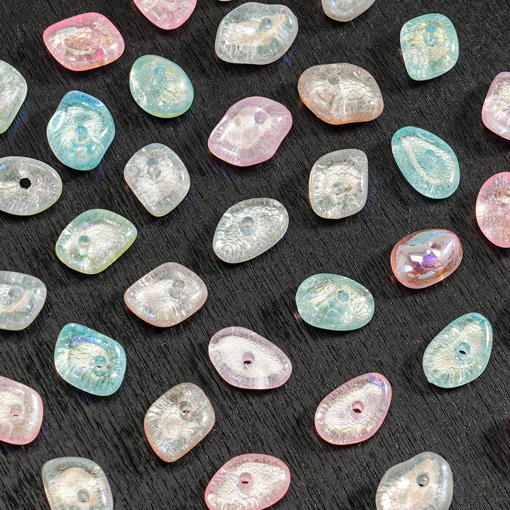 50 piezas de azúcar glaseado fantasía agujero recto piedra pequeña con cuentas cadena de teléfono móvil material de bricolaje llavero cuentas barrocas de forma especial