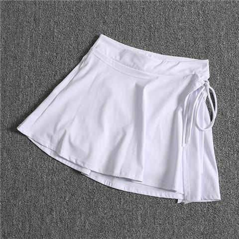 Women's Summer Exercise Skirt, Hip Covering, Anti-Flash Yoga Pants, Cover Dress, Running Training, Quick Dry Casual (Straight Crepe)