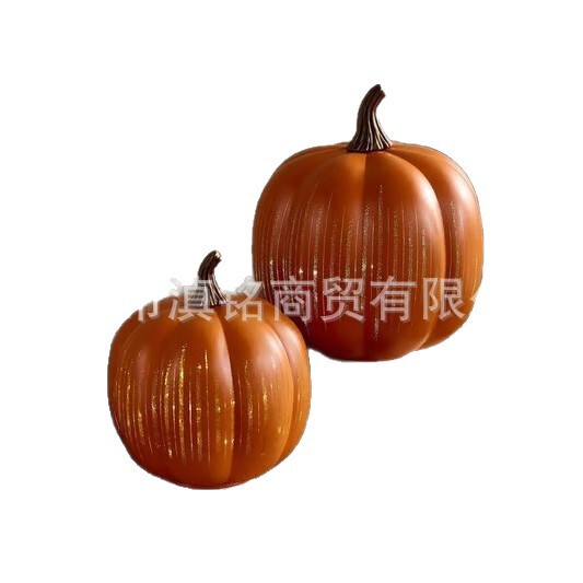 跨境热卖 Starry Night Glass Pumpkin Orange万圣节南瓜装饰摆件|undefined