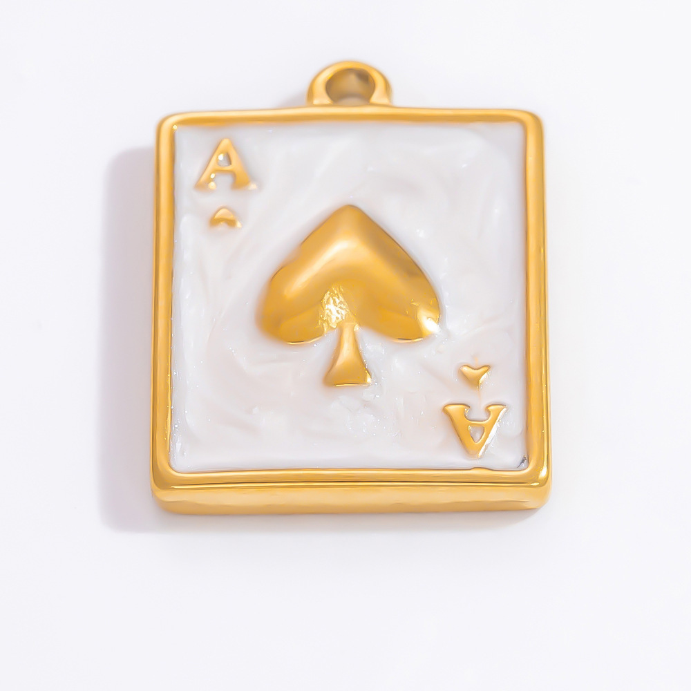 1 Piece 9.9*15mm 304 Stainless Steel Shell PVD Coated Real Gold Plated Four Leaf Clover Key Polished Pendant DIY Jewelry Accessories display picture 4
