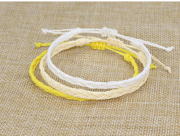 rope Material Simple Style Solid Color Rope Braid Unisex Bracelets