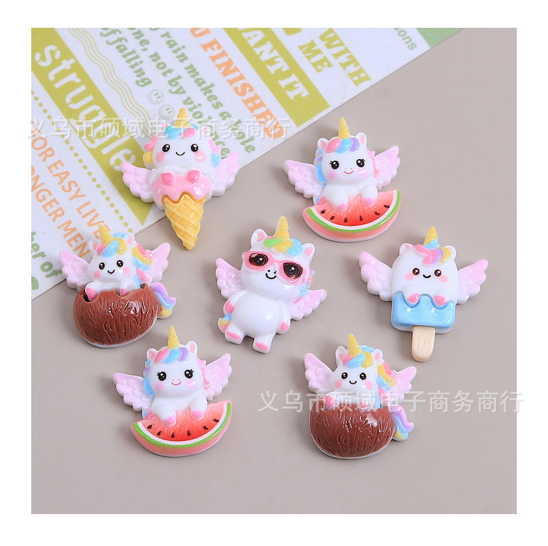 Cute and Cute Unicorn Cartoon Handmade DIY Cream Glue Resin Small Accessories Hole Shoe Buckle Jewelry Material Cute and Cute Unicorn Cartoon Handmade DIY Cream Glue Resin Small Accessories Hole Shoe Buckle Jewelry Material