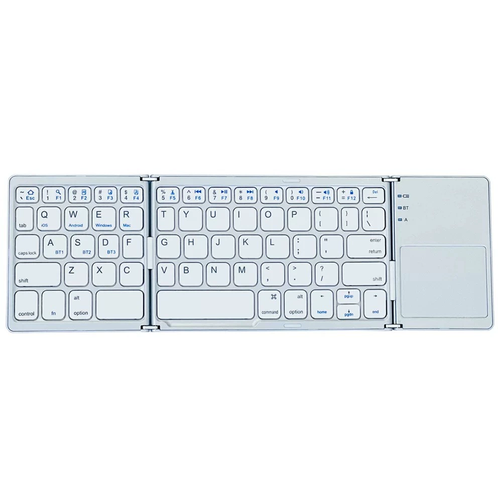 Складной Bluetooth-клавиатура серии B089T/B033, цифровая клавиатура, портативная, с мышью и чехлом по желанию