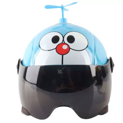 Motorcycle Safety Supplies: Vehicle Children's Helmets, Cartoon Cute - blue-dingdang-tea-short