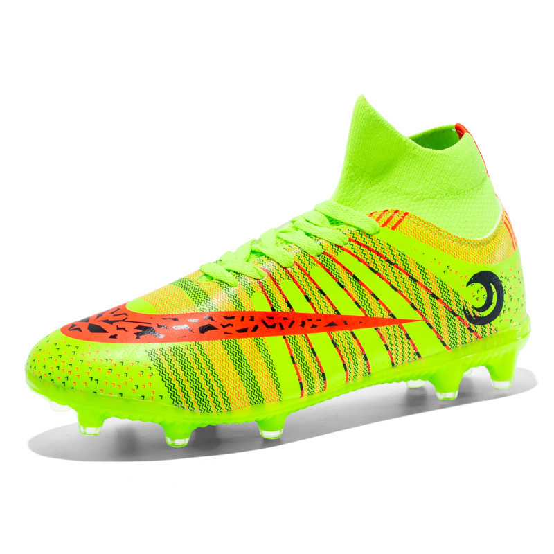 2023 nuevos zapatos de fútbol para hombres con clavos de lazos TF zapatos de entrenamiento de clavos largos zapatos de fútbol para adultos resistentes al desgaste