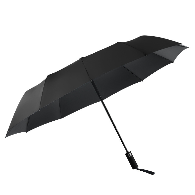 24龙骨加大加固黑胶自动雨伞晴雨两用三折叠男士雨伞批发伞广告伞|undefined