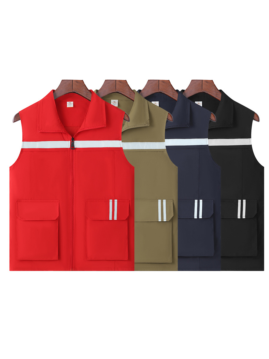 Gestión de emergencias reflectantes patrulla de servicio ropa de trabajo chaleco de clip de caballo para hombres herramientas de inspección de rescate contra incendios chaleco personalizado