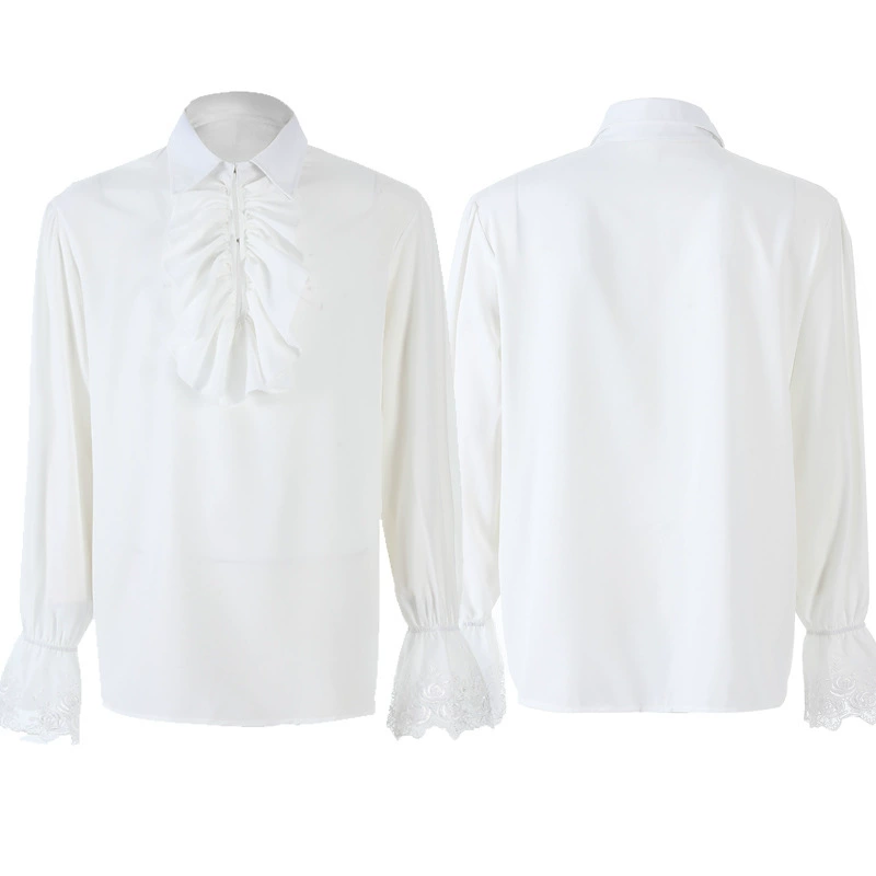 Вампир Ренессанс костюм рубашка стимпанк рюшами рубашка средневековый костюм на Хэллоуин