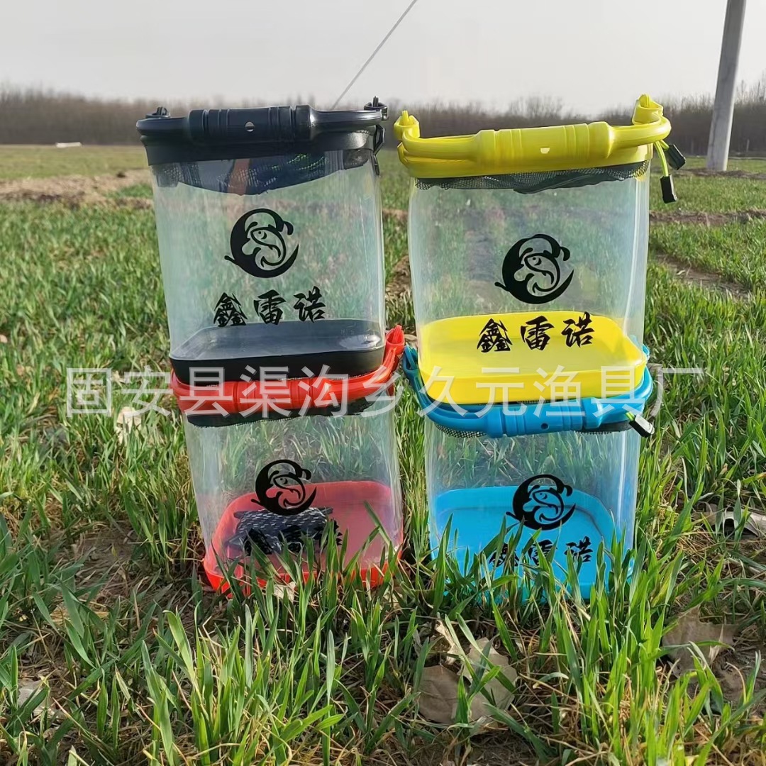 Transparent bucket folding live fish barrel EVA fish barrel Multi…
