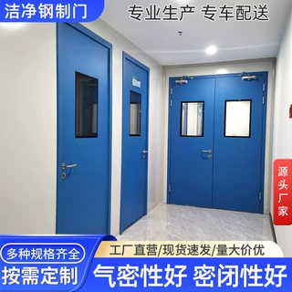 无尘车间钢制门洁净实验室病房医院食品工厂密闭通道净化钢制门窗