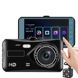 4 düym HD 1080P Dash Cam, ön və arxa ikili kamera, toxunma ekranı