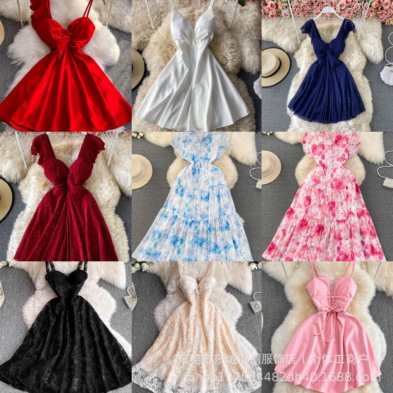 Shein Same Style Sexy Tight-Fitting Bodycon Dress Summer Luxury Party Dress Women's Clothing Wholesale from Foreign Trade Factory Shein Same Style Sexy Tight-Fitting Bodycon Dress Summer Luxury Party Dress Women's Clothing Wholesale from Foreign Trade Factory