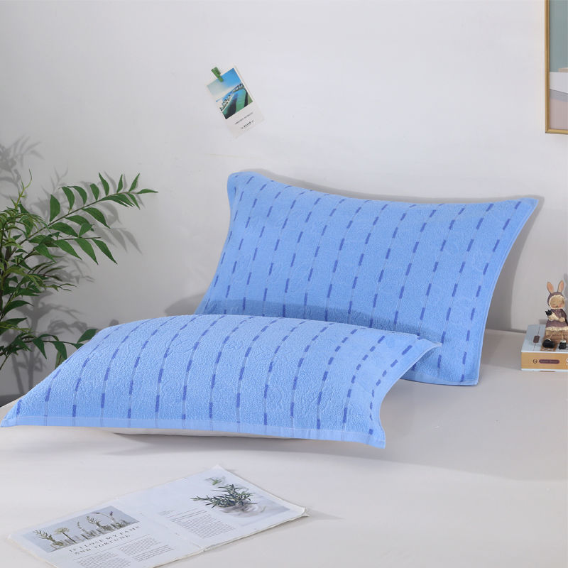 Pillow towel Pillowcase student dormitory blue green Company Force man a pair hotel Labor insurance Manufactor