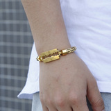 (Трансграничная торговля), модный аксессуар, плетеная стальная проволка, лезвие из нержавеющей стали, браслет, европейский стиль, 18 карат, мужской стиль