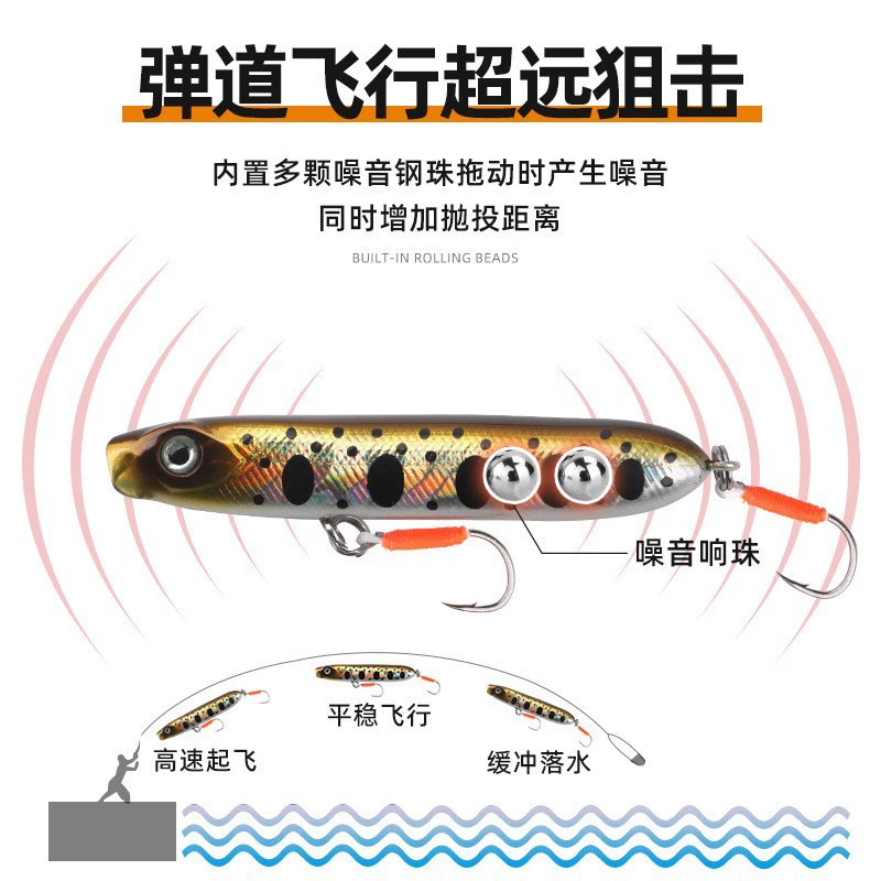 24 Новый Guanli водная поверхность карандаш дальний выстрел Сон Собака Плавающая водная дорога азиатская поддельная приманка военная рыба делает красные глаза приманка для рыбы препятствия
