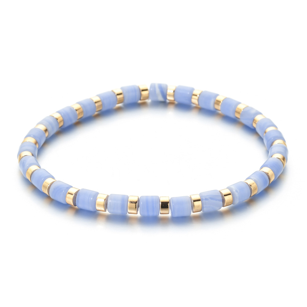 10g Weight Bracelets Classification Natural Stone Chain Material Beaded Chain Chain Type 1 Piece Quantity Daily Occasion natural stone, Agate Material Geometric Pattern All Seasons Season Women's Gender Ethnic Style Style Ethnic Style Geometric Natural Stone Agate Beaded Chain Bracelets In Bulk 7