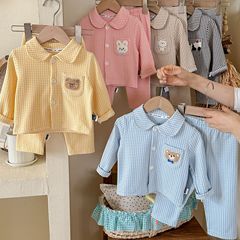 儿童睡衣秋男女童磨毛睡衣套中小童宝宝家居服两件套