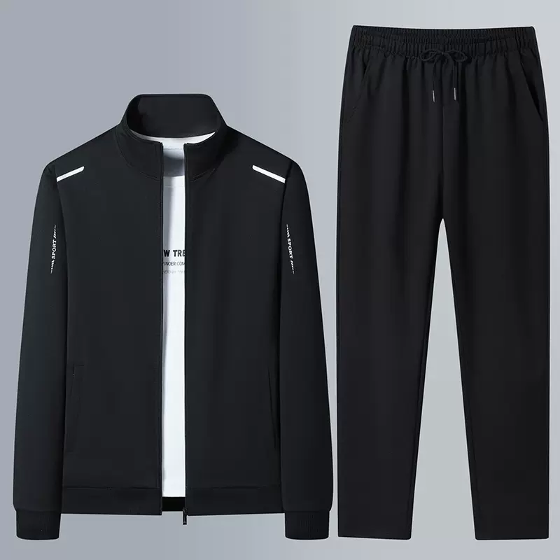 中青年运动套装开衫拉链套装两件套运动服中老年运动套装青少年跑