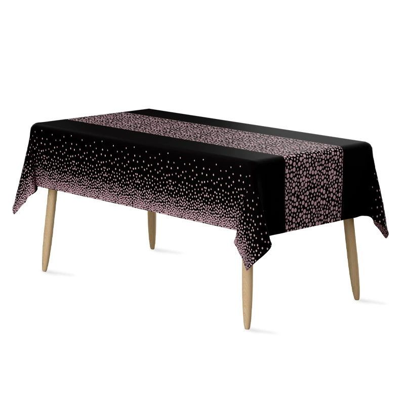 Cross-border polka dot disposable tablecloth printed party decoration tablecloth PEVA thickened party rectangular tablecloth