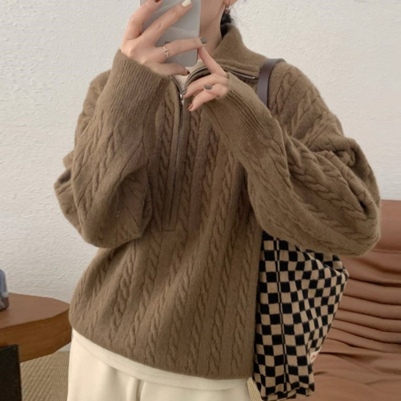 560g Weight Wholesale Women's Casual Solid Color Long Sleeve Sweaters & Cardigans
