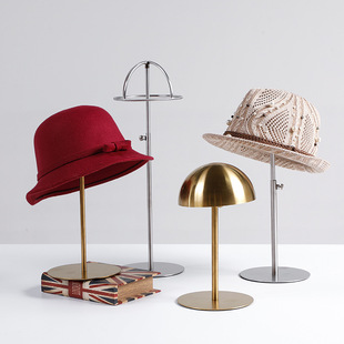 Hat Rack Display Rack Stainless Steel Hat Rack Hat Holder Clothing Store Wall Household Hat Storage Coat Rack