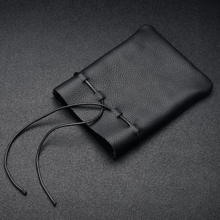 Plate beads Wenwan bag drawstring Buddha beads bag cowhide small cloth bag bracelet jewelry bag lucky bag coin purse