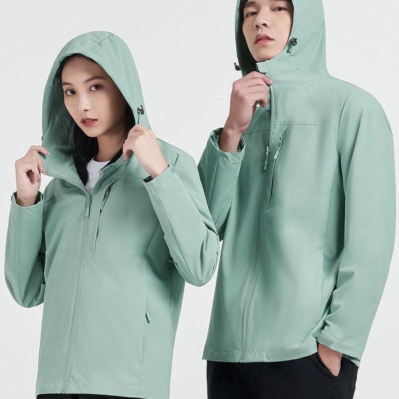 Spring and Autumn Jacket Single Coat Rainproof Windproof Outdoor Sports Casual Group Workwear Men and Women Thin Jacket with Printing Spring and Autumn Jacket Single Coat Rainproof Windproof Outdoor Sports Casual Group Workwear Men and Women Thin Jacket with Printing
