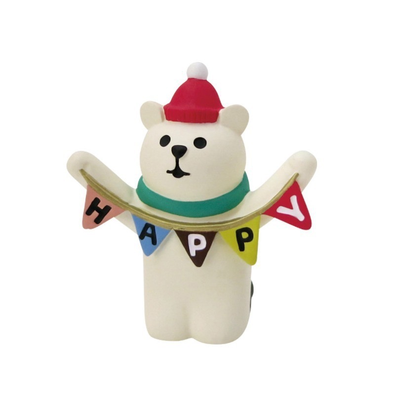 깃발을 당기는 크리스마스 백곰