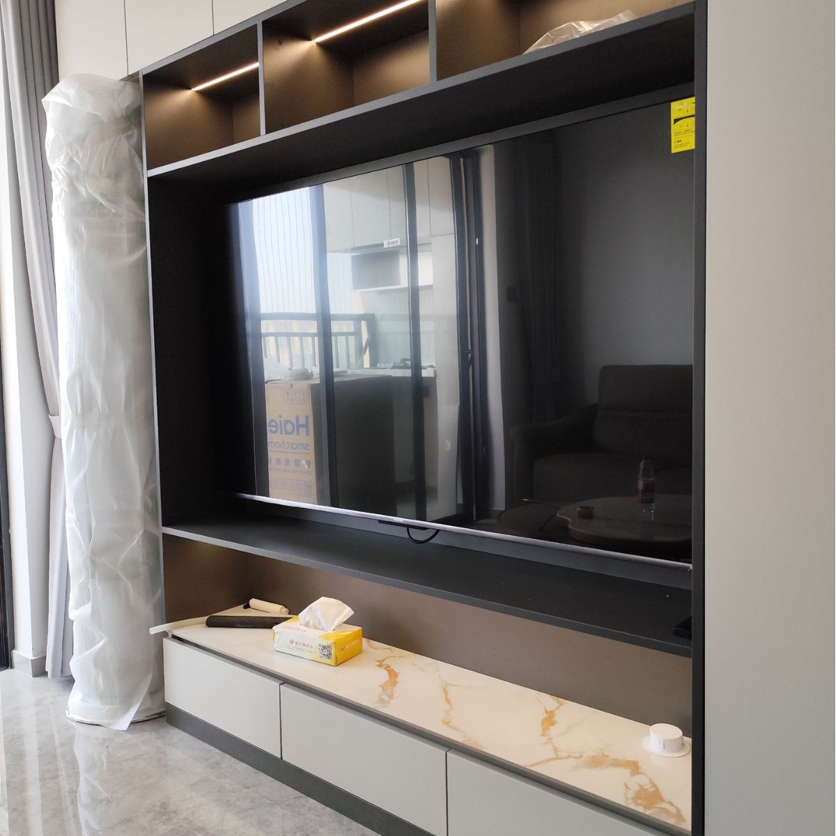 Dongguan, Huizhou, Guangzhou, Shenzhen Custom-Made Tv Cabinet Manufacturers Direct Sales Full-Wall Tv Cabinet Tv Background Cabinet Tv Cabinet