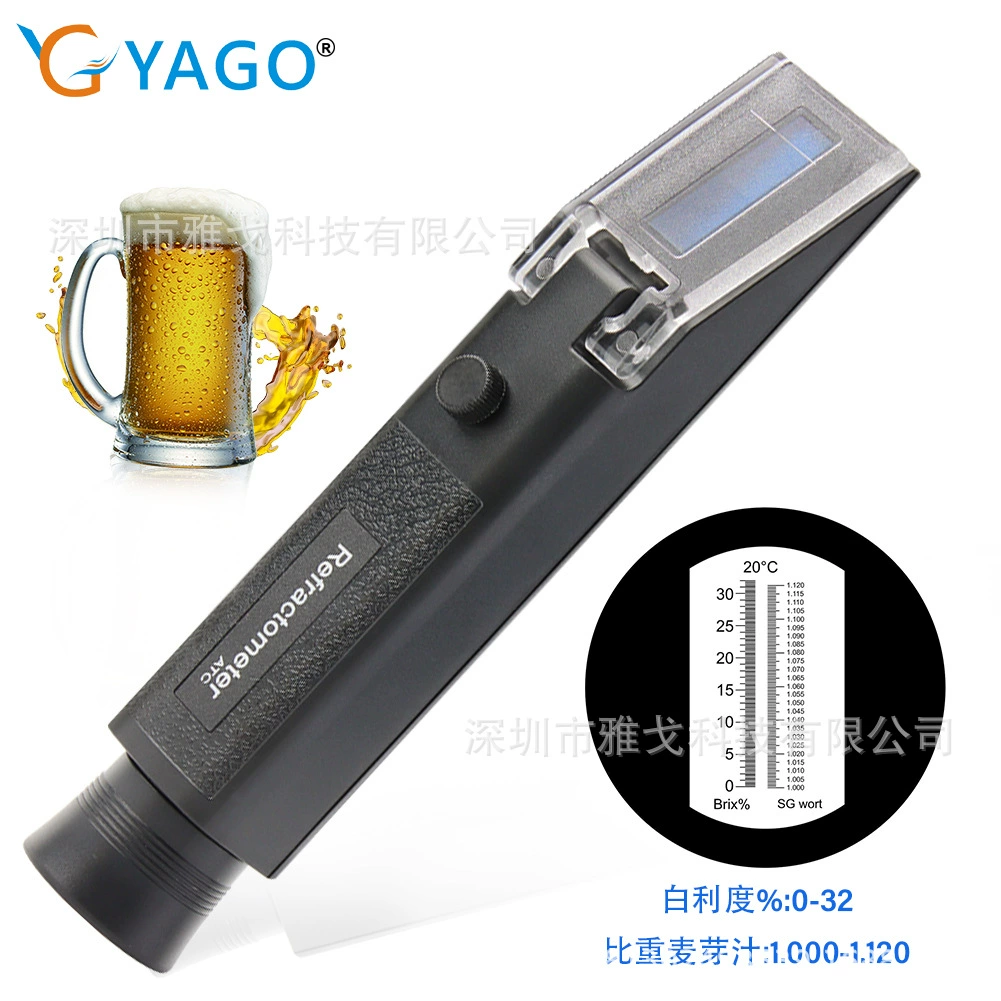 Новый рефрактометр 0-32/1,000-1,120 сахарометр/сусло двойной шкалы измерительный метр детектор