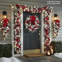 クリスマス植毛籐装飾ガーランド壁掛けクリスマスドアカーテンクリスマスドアカーテン家の装飾ドア吊り